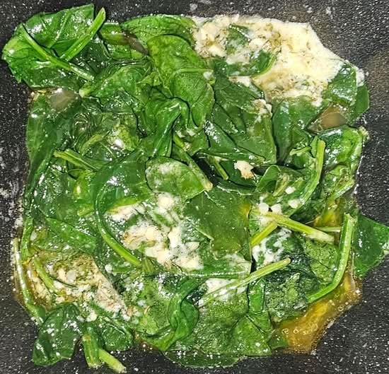 Sauteed Spinach.